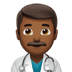 👨🏾‍⚕️ man health worker: medium-dark skin tone display on Apple